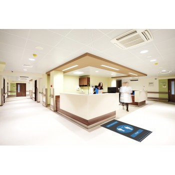 Tapis d'entrée de distanciation sociale COBA