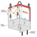 Conteneur big bag Taliabag, fond plat ouvrable, 1500 kg réutilisable