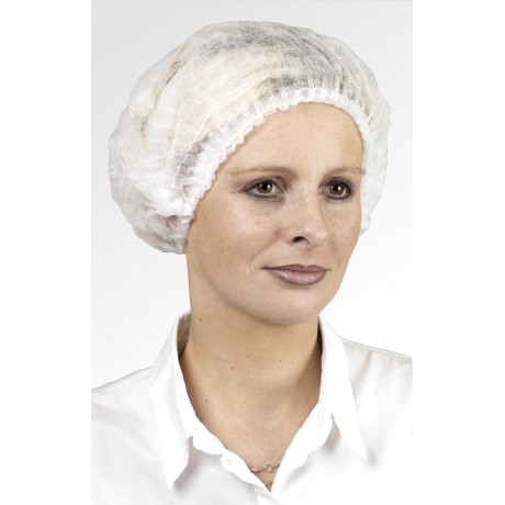 200 Charlottes médicales, non tissées, bleues ou blanches jetables X 200 (2 boîtes de 100)