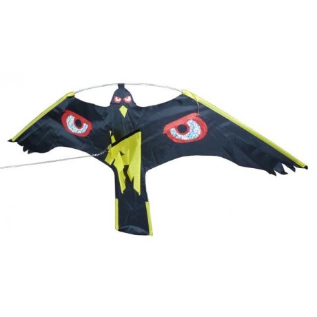 Cerf volant noir motif oeil VOLGEUR I Sécurama