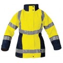 Parka haute visibilité jaune marine Femme 4 en 1 California T2S