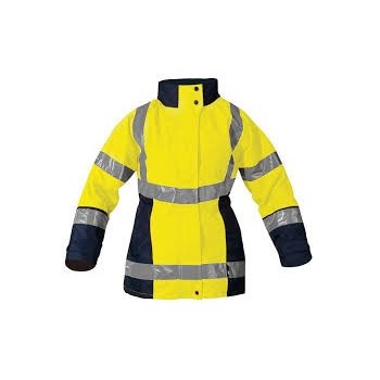 Parka haute visibilité jaune marine Femme 4 en 1 California T2S