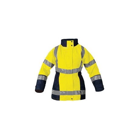 Parka haute visibilité jaune marine Femme 4 en 1 California T2S