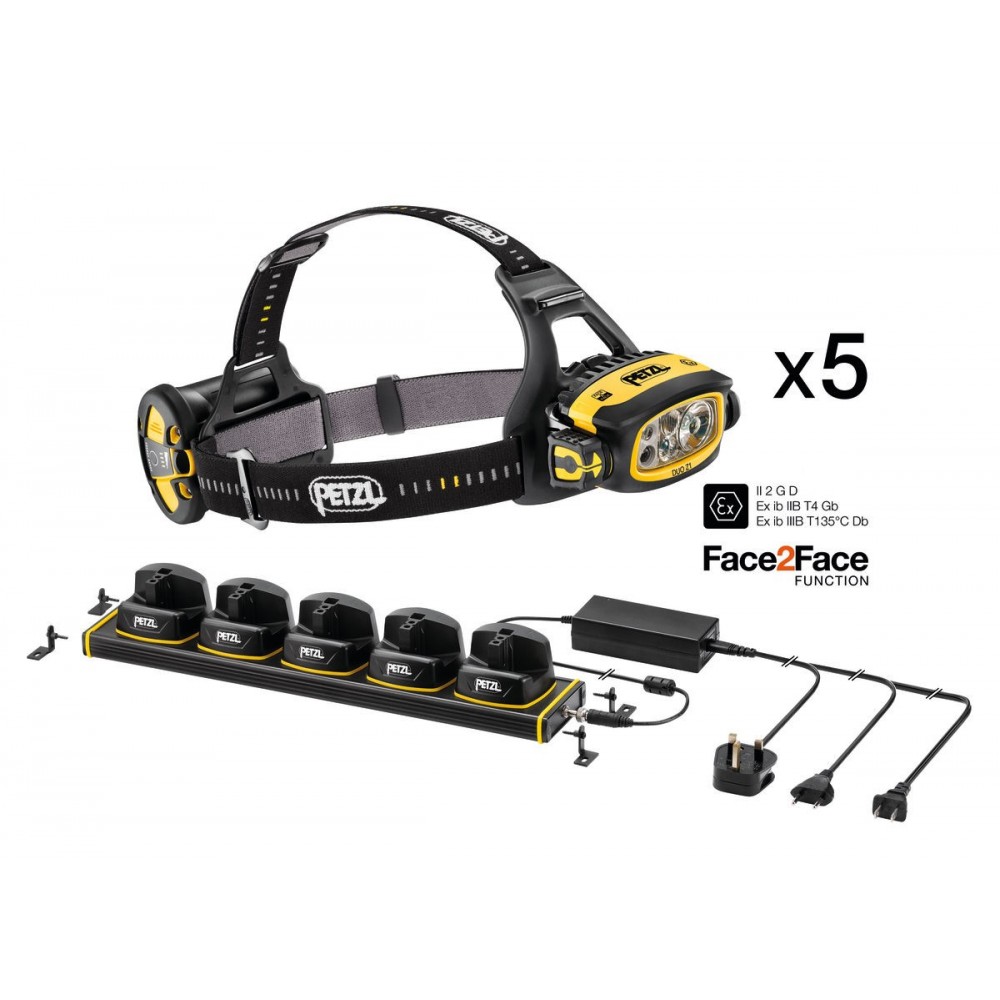 Kit 5 lampes frontales avec station de charge DUO Z1 PETZL l Sécurama