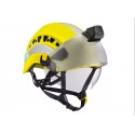 Casque VERTEX VENT HI-VIZ haute visibilité PETZL I SECURAMA avec visière et lampe frontale