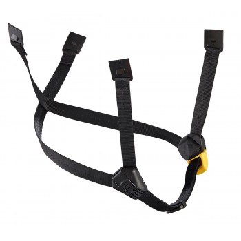 Jugulaire DUAL jaune noir allongée pour casque VERTEX et STRATO PETZL I Sécurama