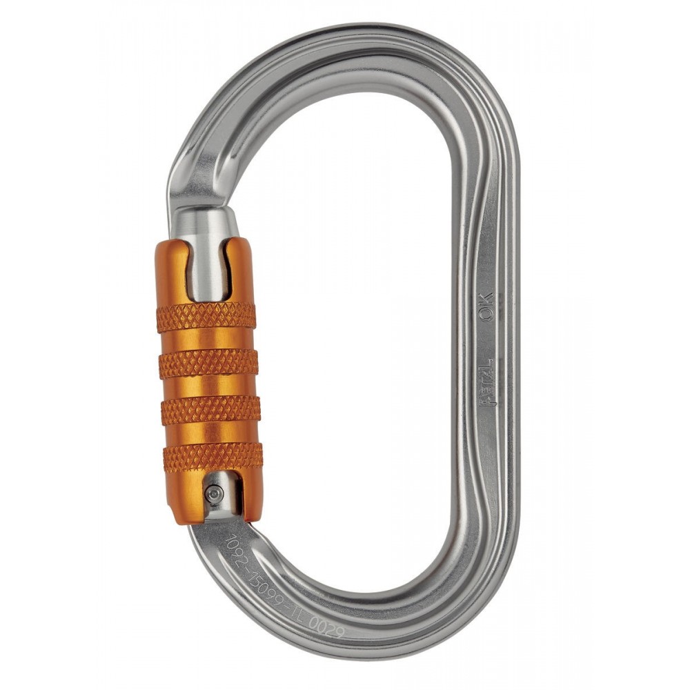 Mousqueton ovale OK trois système de verrouillage PETZL I Sécurama Mousqueton ovale OK trois système de verrouillage PETZL I Sécurama