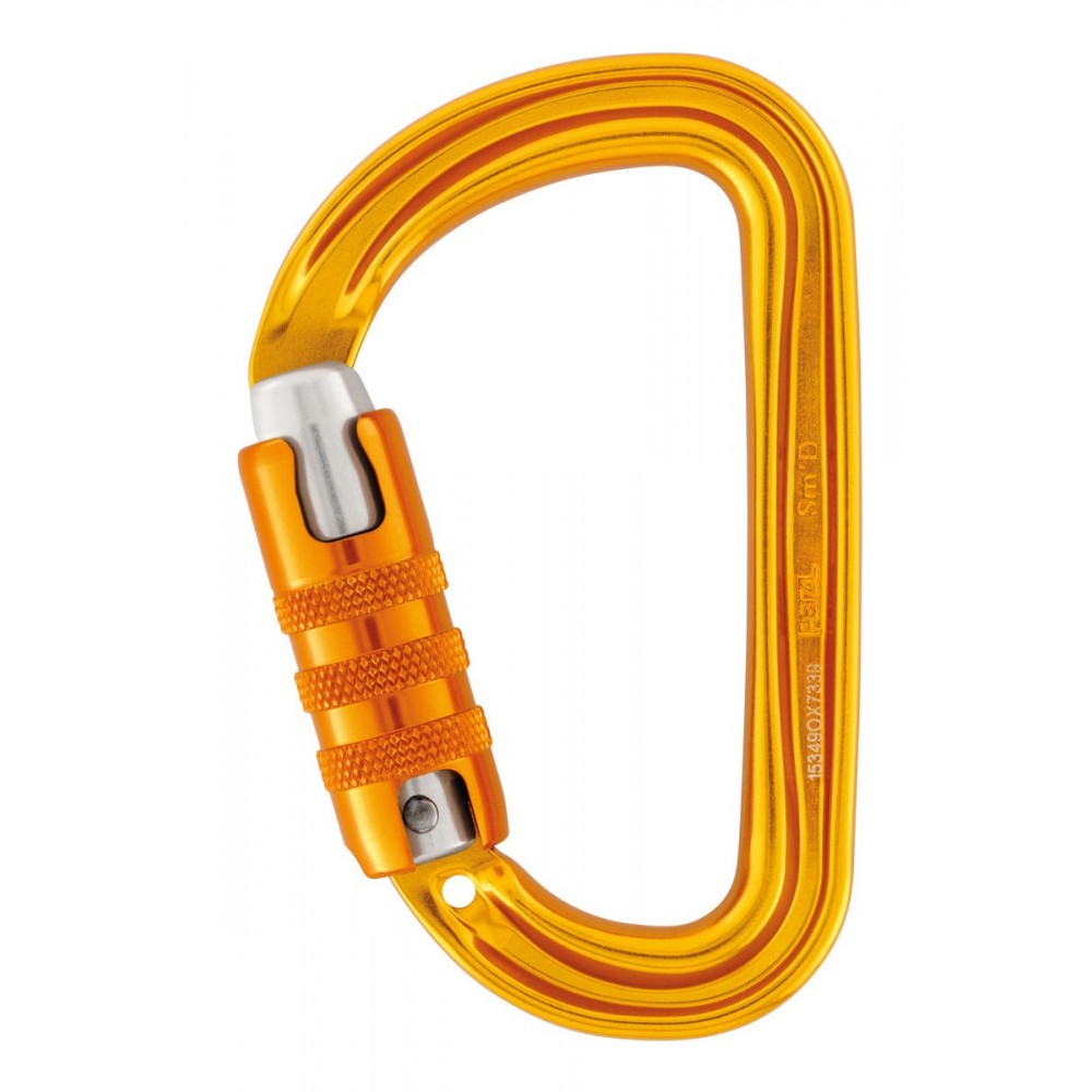 Mousqueton SmD jaune asymétrique ultra léger PETZL I Sécurama Mousqueton SmD jaune asymétrique ultra léger PETZL I Sécurama