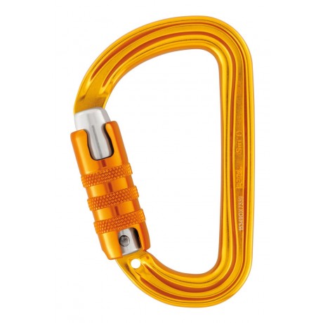 Mousqueton SmD jaune asymétrique ultra léger PETZL I Sécurama