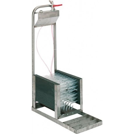 Lave-bottes acier brosse et eau