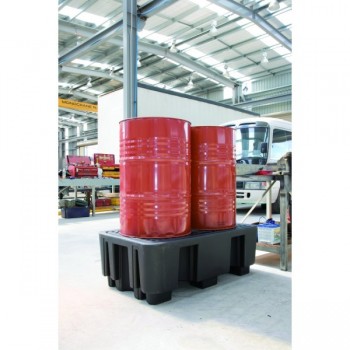 Palette de rétention polyéthylène 2 fûts PIG ECO PB Sécurama