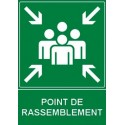 Panneau point de rassemblement sécurité incendie
