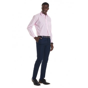 Chemise manches longues popeline homme UC709 UNEEK Sécurama rose